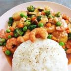 Best 杂菜虾球饭 Prawns with Assorted Vegetable Over Rice in Daly City, CA